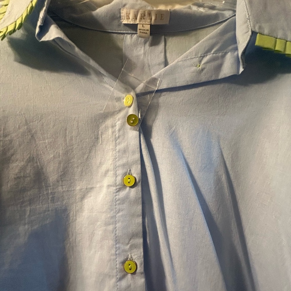 Blue and Green Shirt - Picture 2 of 4